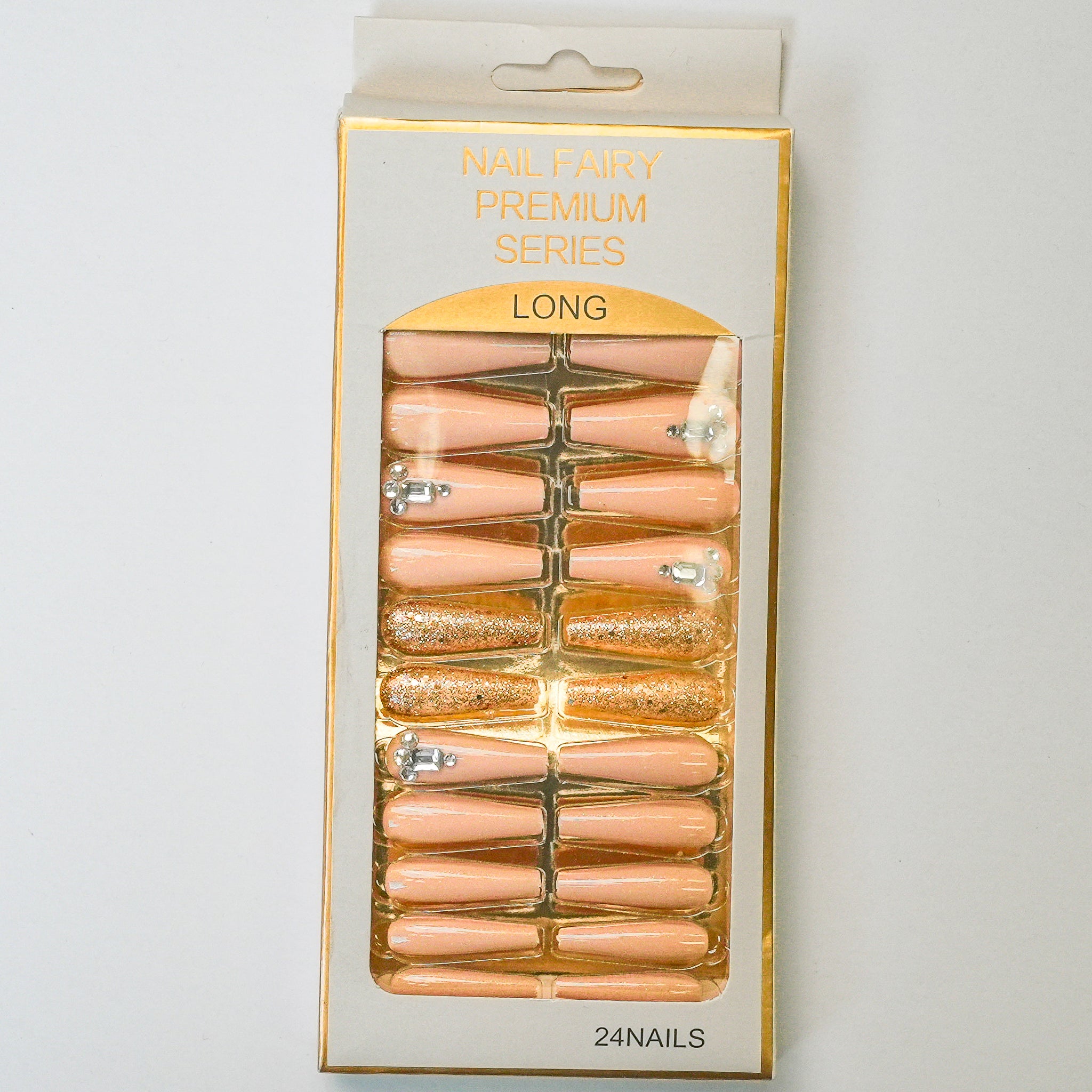 Golden Peach Luxe Nails