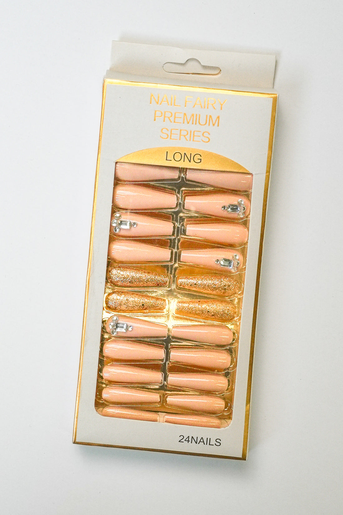 Golden Peach Luxe Nails