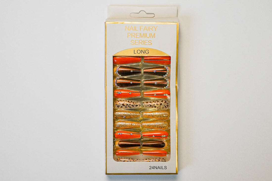 Golden Sunset Glam Nails